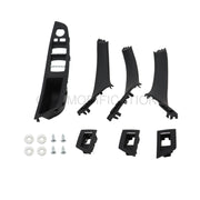 DURAFORCE 7pcs Black Inner Door Handle Trim Cover Set for BMW 5 Series F10 F11