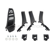DURAFORCE 7pcs Black Inner Door Handle Trim Cover Set for BMW 5 Series F10 F11