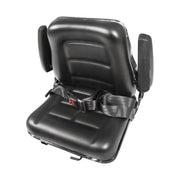 DURAFORCE Adjustable Tractor Seat w/ Safety Belt & Armrest Universal Forklift Backrest