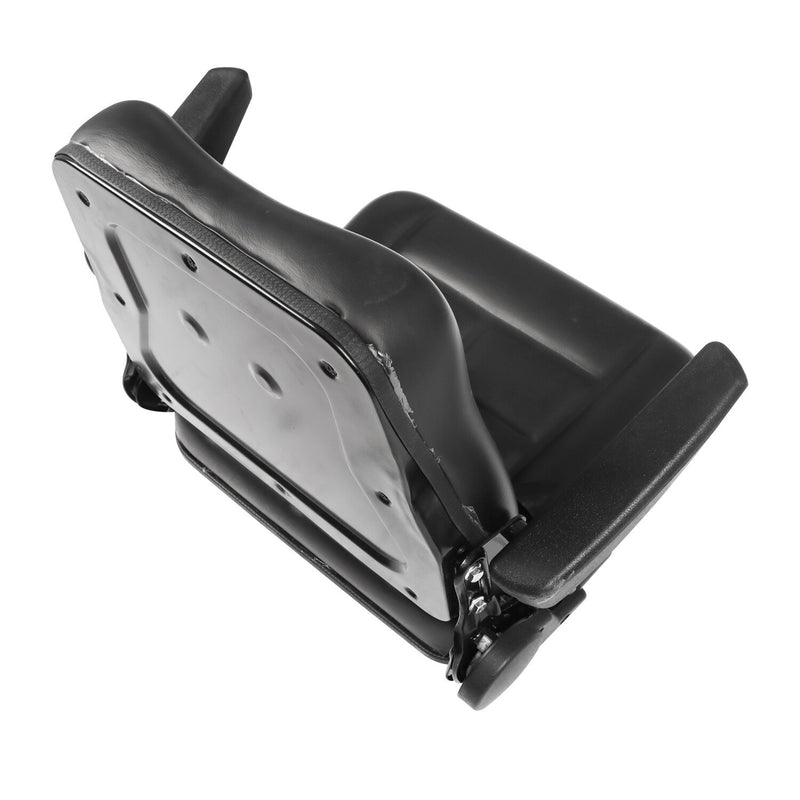 DURAFORCE Adjustable Tractor Seat w/ Safety Belt & Armrest Universal Forklift Backrest