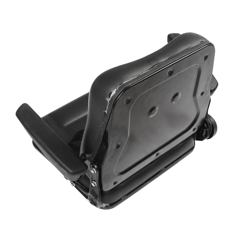 DURAFORCE Adjustable Tractor Seat w/ Safety Belt & Armrest Universal Forklift Backrest