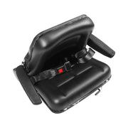 DURAFORCE Adjustable Tractor Seat w/ Safety Belt & Armrest Universal Forklift Backrest