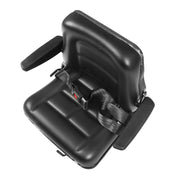 DURAFORCE Adjustable Tractor Seat w/ Safety Belt & Armrest Universal Forklift Backrest