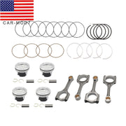 DURAFORCE 4X Connecting Rod Pistons for 2011-19 Hyundai Sonata Kia Sorento Optima 2.4L