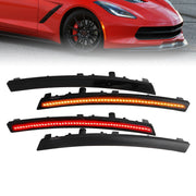DURAFORCE 4x Smoke LED Fender Side Marker Lights for 2014-2019 Chevy Corvette C7
