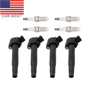 DURAFORCE 4PCS Ignition Coil & Spark Plug Set for Toyota Camry RAV4 Avalon L4 2.5L US