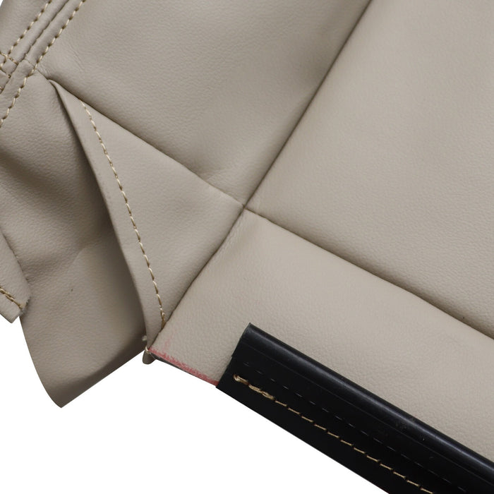 DURAFORCE 6Pcs Front Leather Seat Covers Light Tan for 2003-2006 Chevy Tahoe GMC Yukon