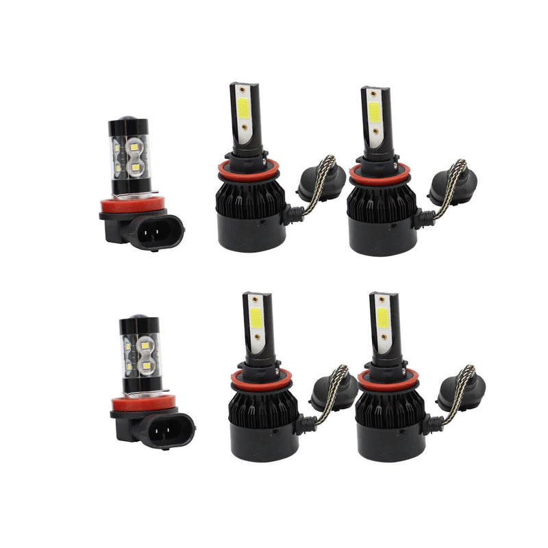 DURAFORCE 6000K Toyota Camry H11+9005 LED Headlight & Fog Light Bulbs Kit High/Low Beam