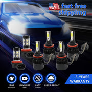 DURAFORCE 6000K Toyota Camry H11+9005 LED Headlight & Fog Light Bulbs Kit High/Low Beam