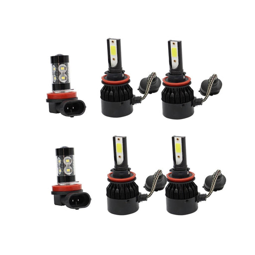 DURAFORCE 6000K Toyota Camry H11+9005 LED Headlight & Fog Light Bulbs Kit High/Low Beam
