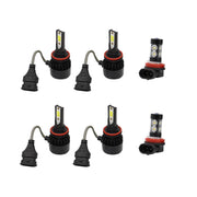 DURAFORCE 6000K Toyota Camry H11+9005 LED Headlight & Fog Light Bulbs Kit High/Low Beam
