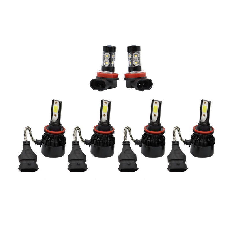DURAFORCE 6000K Toyota Camry H11+9005 LED Headlight & Fog Light Bulbs Kit High/Low Beam