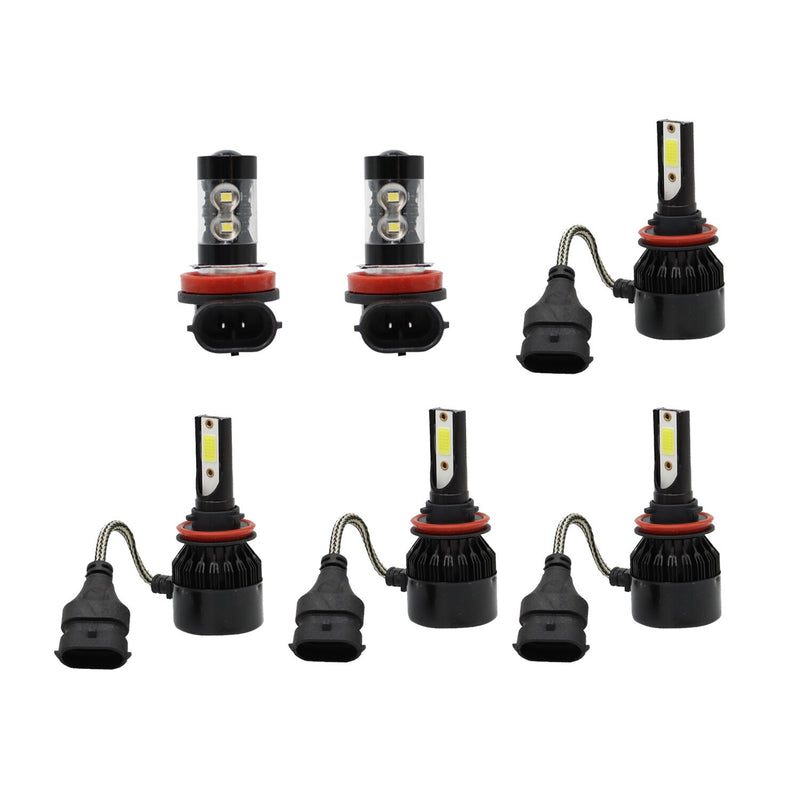 DURAFORCE 6000K Toyota Camry H11+9005 LED Headlight & Fog Light Bulbs Kit High/Low Beam