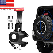DURAFORCE Spare Tire Carrier Mount Bracket for 07-18 Jeep Wrangler JK 3rd Brake Light