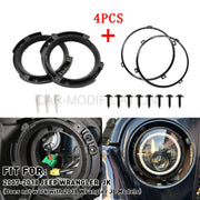 DURAFORCE 7" Headlight Mount Bracket Ring Set for 2007-2018 Jeep Wrangler JK