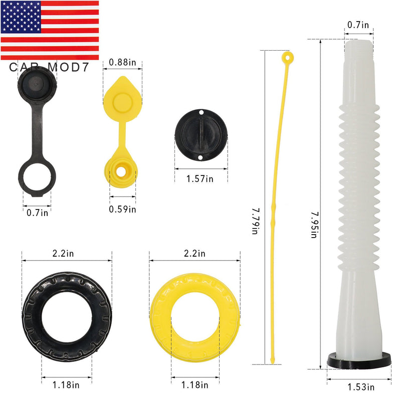 DURAFORCE 5 Sets Gas Can Spouts Replacement for Blitz, Midwest, Scepter & Briggs Stratton