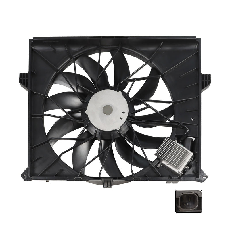 DURAFORCE A/C Radiator Fan Assembly 1645000093 for 2007-2012 Mercedes-Benz GL450