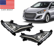 DURAFORCE Front Clear Lens Fog Lights Pair for 2014-2016 Hyundai Elantra LH & RH