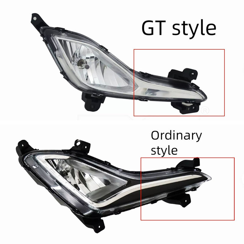 DURAFORCE Front Clear Lens Fog Lights Pair for 2014-2016 Hyundai Elantra LH & RH