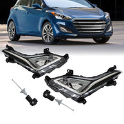 DURAFORCE Front Clear Lens Fog Lights Pair for 2014-2016 Hyundai Elantra LH & RH