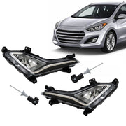 DURAFORCE Front Clear Lens Fog Lights Pair for 2014-2016 Hyundai Elantra LH & RH