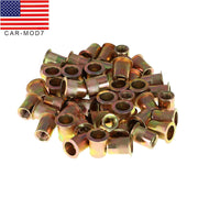 DURAFORCE 50Pcs 3/8-16 Zinc Plated Carbon Steel Rivet Nut Rivnut Insert Nutsert