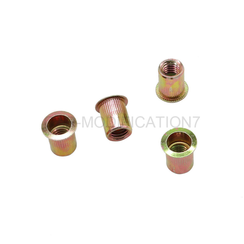 DURAFORCE 50Pcs 3/8-16 Zinc Plated Carbon Steel Rivet Nut Rivnut Insert Nutsert
