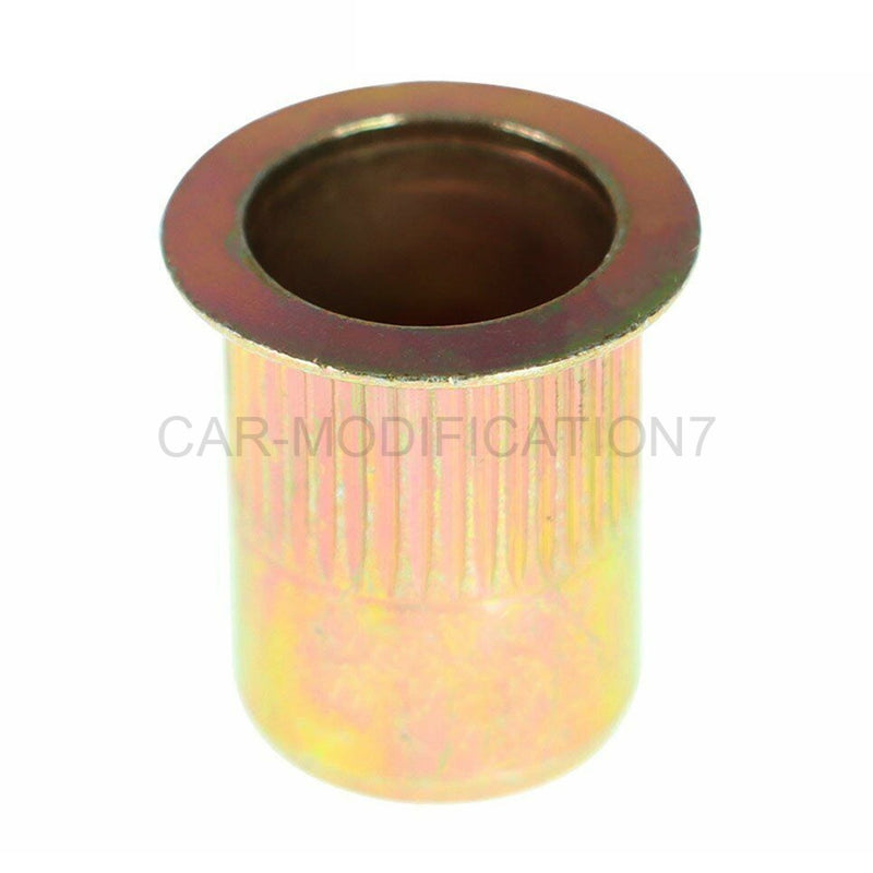 DURAFORCE 50Pcs 3/8-16 Zinc Plated Carbon Steel Rivet Nut Rivnut Insert Nutsert