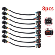 DURAFORCE 8pcs Fuel Injector Wire Harness Adapter Jetronic EV1 to Mini Delphi Multec 2
