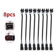 DURAFORCE 8pcs Fuel Injector Wire Harness Adapter Jetronic EV1 to Mini Delphi Multec 2