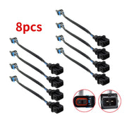 DURAFORCE 8pcs Fuel Injector Wire Harness Adapter Jetronic EV1 to Mini Delphi Multec 2