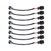 DURAFORCE 8pcs Fuel Injector Wire Harness Adapter Jetronic EV1 to Mini Delphi Multec 2