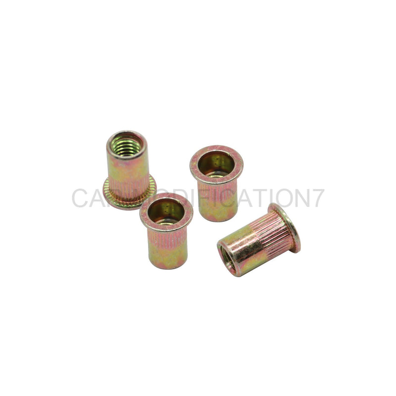 DURAFORCE 50pcs M8 x 1.25 x 18mm Steel Rivet Nut Rivnut Insert Nutsert Fasteners