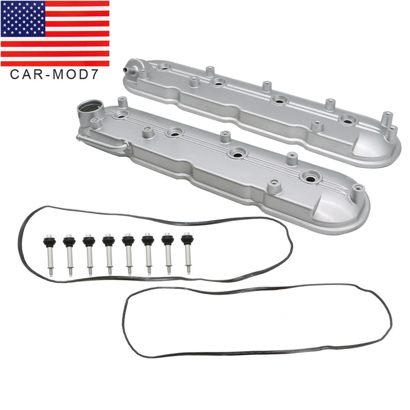 DURAFORCE Aluminum Valve Cover with Gasket & Bolts for 99-09 Chevy Silverado GMC Yukon