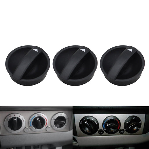 DURAFORCE Set of 3 AC Climate Control Knobs for Toyota Tacoma 2005-2011 65551820A