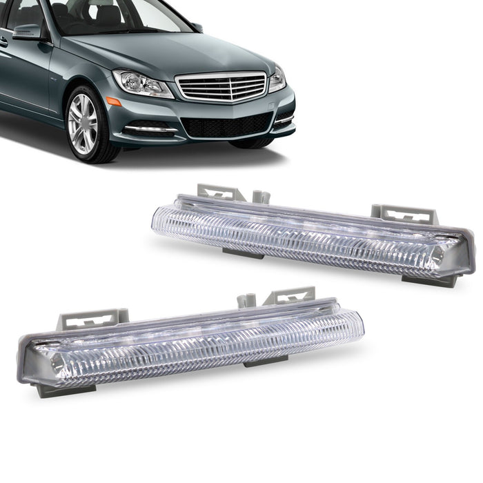DURAFORCE Mercedes Benz C200 C300 C63 AMG 2007-2014 Front Fog Lights DRL Pair