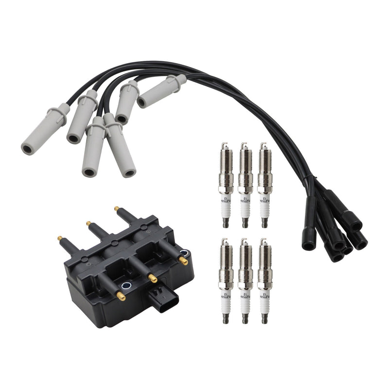 DURAFORCE 6 Spark Plugs Wire Set Coil Pack for Town & Country Grand Caravan 3.3L 3.8L
