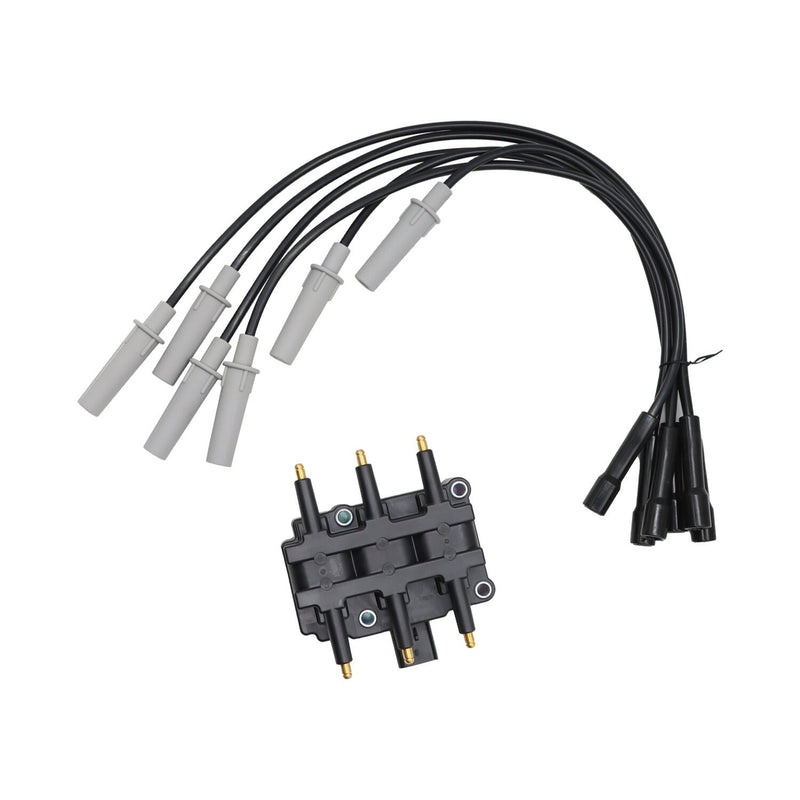 DURAFORCE 6 Spark Plugs Wire Set Coil Pack for Town & Country Grand Caravan 3.3L 3.8L