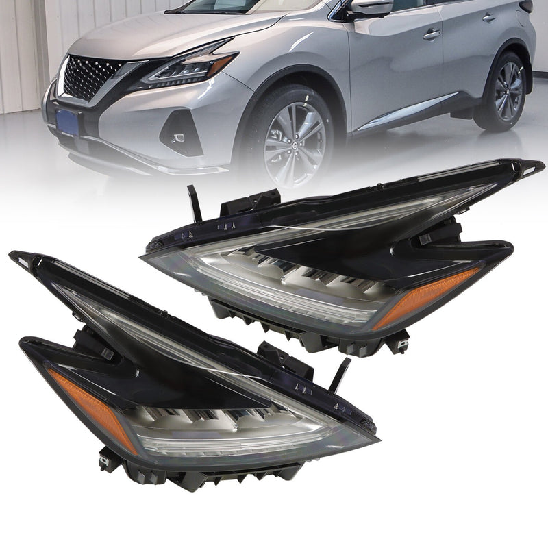 DURAFORCE LED Headlight Pair for 2019-2021 Nissan Murano Driver & Passenger Side