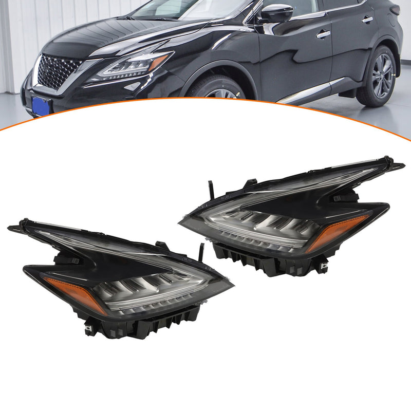DURAFORCE LED Headlight Pair for 2019-2021 Nissan Murano Driver & Passenger Side