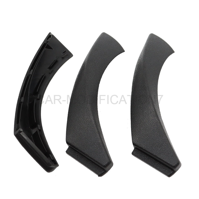 DURAFORCE 6Pcs Black Inner Door Handle Pull Trim Cover for BMW E90 2006-2011
