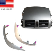 DURAFORCE Center Dash A/C Air Vent Panel w/ Trim Strip for 2009-2013 Toyota Corolla
