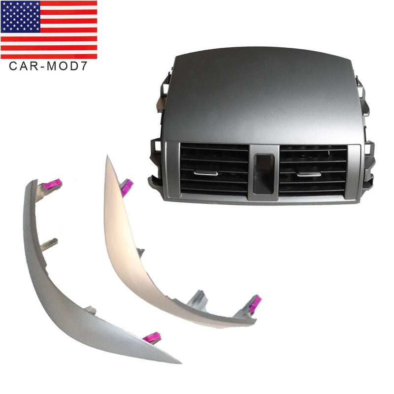 DURAFORCE Center Dash A/C Air Vent Panel w/ Trim Strip for 2009-2013 Toyota Corolla