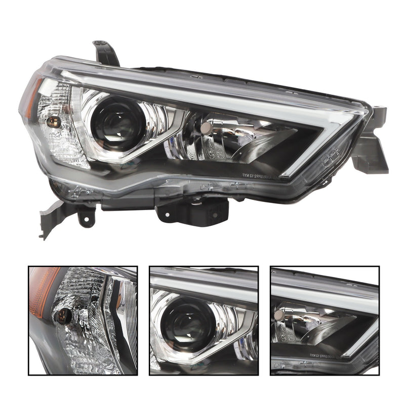 DURAFORCE Black Front Headlight Right Side Replacement for 2021-2023 Toyota 4Runner
