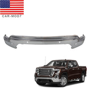DURAFORCE Chrome Front Bumper Face Bar w/ Sensor Holes for 2019-2021 GMC Sierra 1500