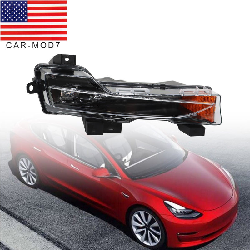 DURAFORCE Right Fog Light DRL Bumper Lamp for 2017-2023 Tesla Model 3/Y Passenger Side