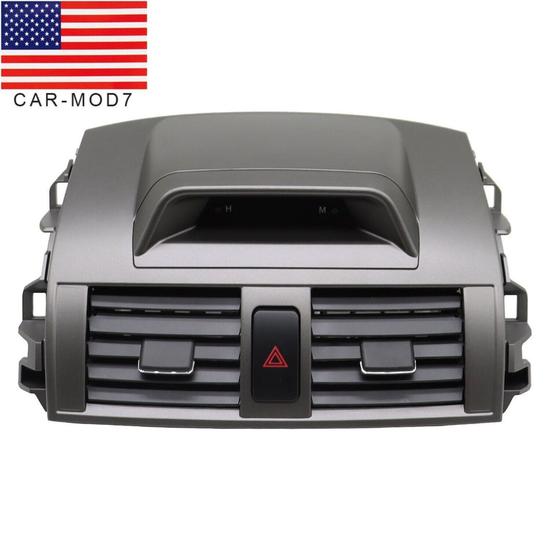 DURAFORCE Center Dash Vent Panel Clock Emergency Switch for 09-13 Toyota Corolla