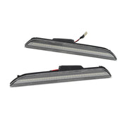 DURAFORCE Clear Lens White LED Rear Side Marker Signal Lights for 2015-21 Ford Mustang