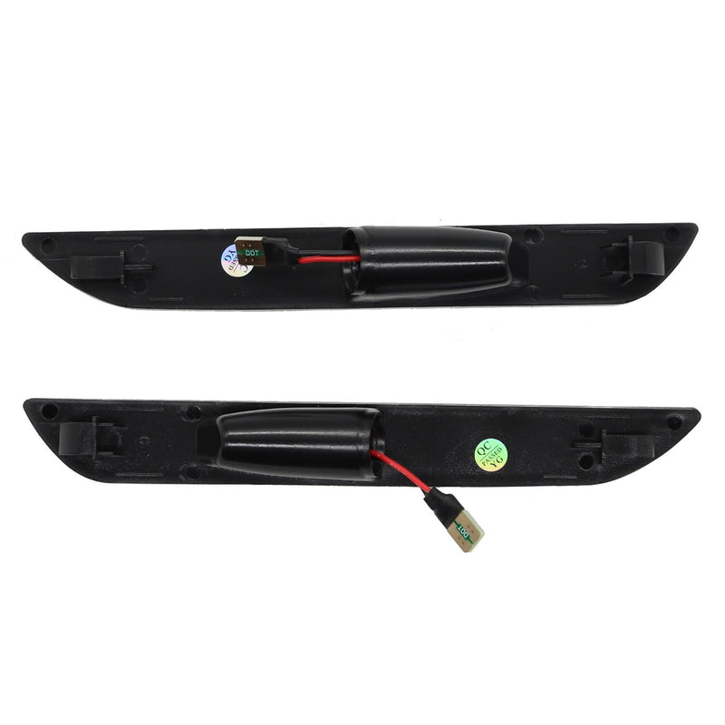 DURAFORCE Clear Lens White LED Rear Side Marker Signal Lights for 2015-21 Ford Mustang