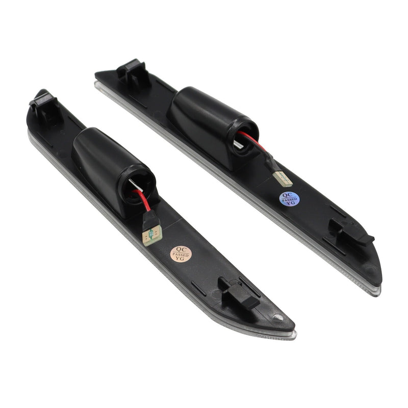 DURAFORCE Clear Lens White LED Rear Side Marker Signal Lights for 2015-21 Ford Mustang